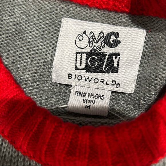 OMG SO UGLY New "Feliz Navidad" Knit Christmas Sweater Size M - Picture 4 of 4